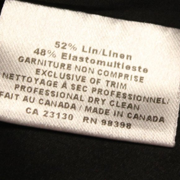 Judith & Charles Lightweight Black Stretch Linen Suit Jacket in Women's Size 2 - Picture 12 of 15